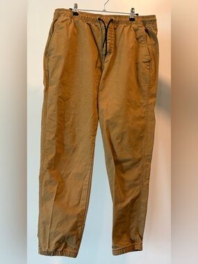 Men's Drawstring Chinos in Tan/Brown